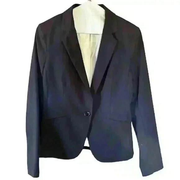 H&M Navy Women's Single Button Blazer, size 8 - Picture 1 of 5
